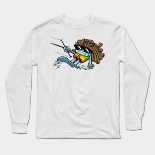 Robo Rasta Kiteboarder Long Sleeve T-Shirt